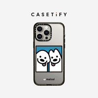 CASETiFY 吐舌小狗 防摔手机壳 适用于iPhone 15 Pro 透明黑框