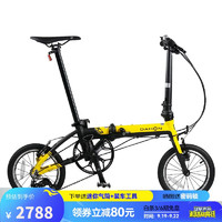 DAHON 大行 折叠自行车通勤款4寸超轻小轮单车KAA433 黄色