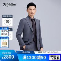 金利来【/含羊毛】2024秋冬西装男修身商务正装外套西服 深灰-78 52A