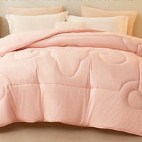 罗莱生活 LUOLAI 家纺 奥兰斯澳洲进口羊毛阻螨抗菌冬被 粉色 200*230cm