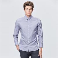 限尺码：Brooks Brothers 男经典版Supima棉格纹长袖免烫正装衬衫