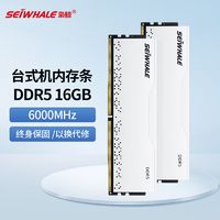 百亿补贴：SEIWHALE 枭鲸 台式机电脑内存条ddr5 32GB(16GB*2) 6000MHZ 套条