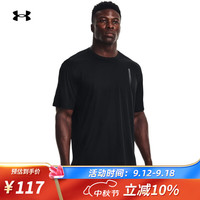 安德玛 UNDER ARMOUR多色同价男士CoolSwitch短袖T恤1370362 001黑色 2XL