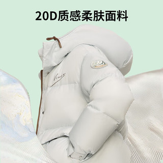 波司登梵高联名羽绒服短款女冬季艺术印花新国标反季外套B20143602E 云梦蓝5613 160/84A