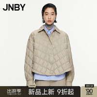 江南布衣（JNBY）24秋冬【衬衫羽绒服】保暖挺括旷野美拉德5O9C13330 269/绿卡其 L