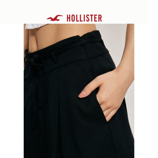 HOLLISTER24秋季辣妹系带百褶裙裤短款半身裙 女 KI343-4159 黑色 XXS (160/58A)标准版