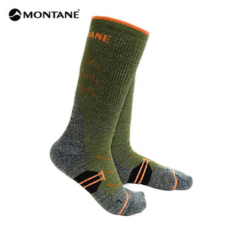 MONTANE 盟泰恩户外羊毛袜 保暖舒适透气耐磨运动徒步袜 绿色 M