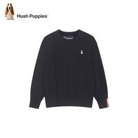 暇步士(Hush Puppies)童装儿童男女大童2024年秋季简约时尚百搭线衣 藏蓝 110cm