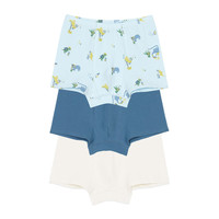 幼岚（ALLBLU）幼岚童装「Buka裤」儿童棉氨内裤24秋季不卡PP内裤3件装 男童考古学家恐龙+恒星蓝+云白  100cm