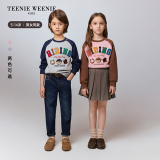 Teenie Weenie Kids小熊童装24秋季男女童字母刺绣套头卫衣 粉色 150cm