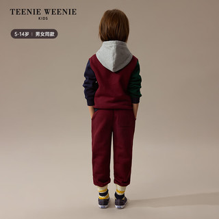 Teenie Weenie Kids小熊童装24秋冬男女童撞色加绒连帽卫衣 撞色 120cm