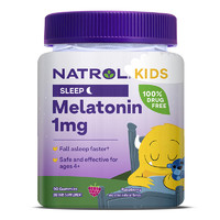 NATROL 儿童褪黑素 睡眠软糖 1mg 90粒 树莓味