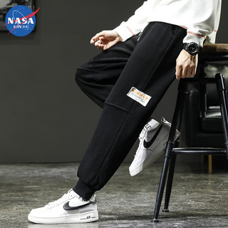 NASA RHUDE 男士潮流百搭韩版宽松休闲裤  黑色