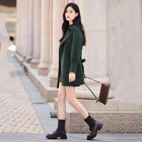 【口碑】复古气质中长款毛呢外套法式简约大衣女