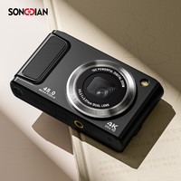 松典（SONGDIAN）数码相机4K高清相机迷你卡片校园照相机可传手机 黑色 64G 内存