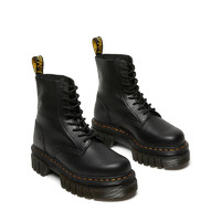 Dr.Martens Audrick英伦女款秋季软皮黑色增高厚底女马丁靴城市轻户外