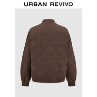 UR2024秋冬男装轻熟时尚水波纹绗缝宽松羽绒服UMM140001 深绿棕 S