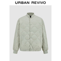 UR2024秋冬男装轻熟时尚水波纹绗缝宽松羽绒服UMM140001 冷灰 L