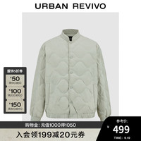 UR2024秋冬男装轻熟时尚水波纹绗缝宽松羽绒服UMM140001 冷灰 M