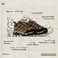 MERRELL迈乐MOAB3 GTX登山徒步鞋男女专业防水透气缓震户外运动鞋