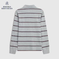 Brooks Brothers 男士长袖Polo衫 0002-灰色条纹