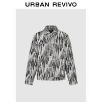 URBAN REVIVO UR男装潮流高街纹理感休闲牛仔外套夹克冬UMF840078