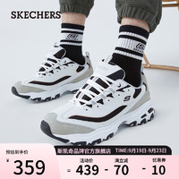 Skechers斯凯奇男厚底熊猫鞋老爹鞋运动666114 白色/浅灰色 45.5