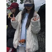 百亿补贴：依然纯 羽绒棉服女短款2024新款冬季学生菱格棉袄韩系男女棉衣外套