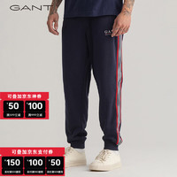 GANT 甘特 春夏男士运动条纹侧边束脚卫裤休闲长裤|2039012 433深蓝色 M尺码偏大