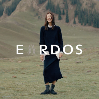 ERDOS【刘雯联名系列】LIUWEN×ERDOS 手工绞花羊绒A字针织半裙 藏蓝 160/64A/S