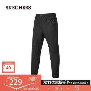 斯凯奇（Skechers）秋季男款防泼水经典百搭简约黑色P424M055 碳黑/0018 XXXL