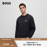 BOSS（服装） BOSS 男秋冬胶囊系列饰片宽松运动卫衣 001-黑色 EU:M