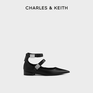 CHARLES & KEITH CHARLES&KEITH24秋季新款CK1-70381061气质腕带尖头玛丽珍鞋单鞋