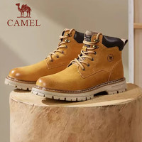 骆驼（CAMEL）女鞋秋季止滑抓地挺括防撞城市户外高帮工装靴 P13W379006 金黄男 43