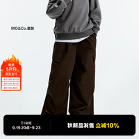 little MO&Co.REEBOK联名系列 little moco童装24秋装男女童工装风直筒长裤 布朗尼色 140/58