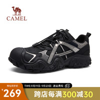 骆驼（CAMEL）丑萌鞋女2024秋运动越野跑鞋户外登山鞋徒步鞋子 P14A245634，黑色，男款 43