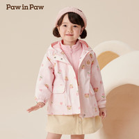 Paw in Paw PawinPaw卡通小熊童装2024年秋冬男女宝二合一冲锋衣外套防风 Pink粉红色/25 110cm