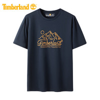 添柏岚（Timberland）春夏舒适柔软透气上衣短袖T恤男A2QMT 藏蓝 XL 