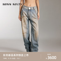 MISS SIXTY【黑金系列】2024秋季新款进口棉牛仔裤女复古废土风