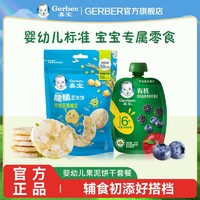 Gerber 嘉宝 磨牙饼干米饼婴儿无添加水果泥儿童零食