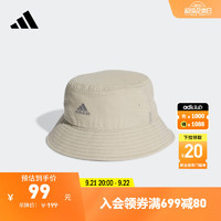 adidas 阿迪达斯 运动遮阳双面渔夫帽子男女阿迪达斯IR7895 淡灰/灰 OSFM