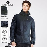 ROCK CLOUD 岩云 男装连帽茄克男软壳外套春秋冬新款男士户外保暖风衣夹克男