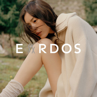 ERDOS【刘雯联名系列】LIUWEN×ERDOS男女同款高领双提羊绒针织套衫 香草白 160/80A/S