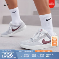 NIKE 耐克 官方SB FORCE 58男女滑板鞋秋季新款情侣耐克勾勾FQ7637 001浅银灰/暗队红/狼灰/山峰白 40.5