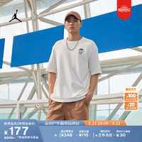 NIKE 耐克 Jordan官方耐克乔丹GREATNESS 1985男T恤秋新款纯棉针织棉HM4901 110淡象牙白 XL