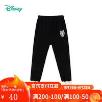 迪士尼宝宝（Disney Baby）迪士尼童装女童裤子迪士尼宝宝黛丝弹性打底裤亲肤 碳黑 4岁/身高110cm