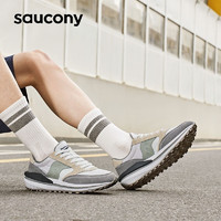 saucony 索康尼 复古休闲鞋男女同款夏季运动鞋子JAZZ RENEW吴念真 白灰-2 42