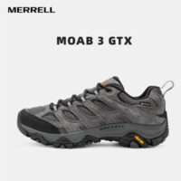 MERRELL 迈乐 男女款户外越野徒步鞋MOAB GTX防水透气防滑抓地耐磨登山鞋 J035797 灰深兰-3 GTX男款