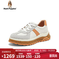 暇步士（Hush Puppies）板鞋女士运动休闲厚底百搭德训鞋51K31CM4 橙色 39