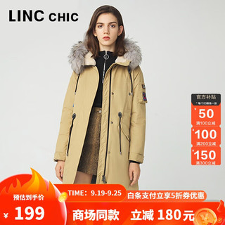 LINC Chic 金羽杰 女士中长款羽绒服 2044396